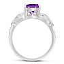 2 3/4ct Amethyst and Diamond Infinity Ring. Amazing Amethyst Ring At A Very Low Price! Image-4
