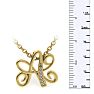 Letter A Diamond Initial Necklace In Yellow Gold With 6 Diamonds Image-6