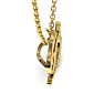 Letter D Diamond Initial Necklace In Yellow Gold With 6 Diamonds Image-5