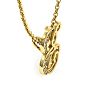 Letter E Diamond Initial Necklace In Yellow Gold With 6 Diamonds Image-4