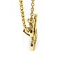 Letter E Diamond Initial Necklace In Yellow Gold With 6 Diamonds Image-5