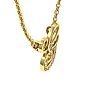 Letter G Diamond Initial Necklace In Yellow Gold With 6 Diamonds Image-4