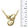 Letter G Diamond Initial Necklace In Yellow Gold With 6 Diamonds Image-6