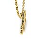 Letter J Diamond Initial Necklace In Yellow Gold With 6 Diamonds Image-5