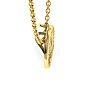 Letter O Diamond Initial Necklace In Yellow Gold With 6 Diamonds Image-5