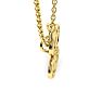 Letter S Diamond Initial Necklace In Yellow Gold With 6 Diamonds Image-5