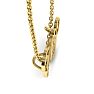 Letter W Diamond Initial Necklace In Yellow Gold With 6 Diamonds Image-5