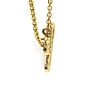 Letter Y Diamond Initial Necklace In Yellow Gold With 6 Diamonds Image-5