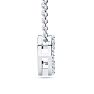 Letter C Diamond Initial Necklace In 14K White Gold With 13 Diamonds Image-3