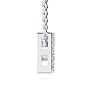 Letter F Diamond Initial Necklace In 14K White Gold With 13 Diamonds Image-3