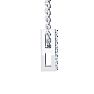 Letter H Diamond Initial Necklace In 14K White Gold With 13 Diamonds Image-3