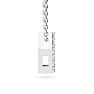 Letter L Diamond Initial Necklace In 14K White Gold With 13 Diamonds Image-3