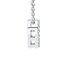 Letter Q Diamond Initial Necklace In 14K White Gold With 13 Diamonds Image-3
