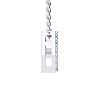 Letter R Diamond Initial Necklace In 14K White Gold With 13 Diamonds Image-3