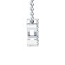 Letter S Diamond Initial Necklace In 14K White Gold With 13 Diamonds Image-3