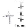 Letter T Diamond Initial Necklace In 14K White Gold With 13 Diamonds Image-4