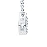 Letter U Diamond Initial Necklace In 14K White Gold With 13 Diamonds Image-3