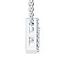 Letter V Diamond Initial Necklace In 14K White Gold With 13 Diamonds Image-3