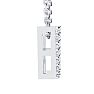 Letter W Diamond Initial Necklace In 14K White Gold With 13 Diamonds Image-3
