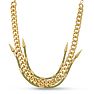 Antique Gold Spike and Leather Necklace Image-2
