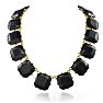 Fine Black Crystal Cushion Strand Necklace, 18 Inches Image-2
