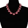 Fine Pink Crystal Cushion Strand Necklace, 18 Inches Image-5