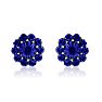 Passiana Mini Flower Crystal Earrings, Blue Image-2