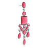 Passiana Chandelier Crystal Earrings, Pink Image-3