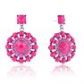 Passiana Spring Crystal Earrings, Pink Image-1