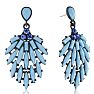 Passiana Cascading Crystal Earrings, Blue Image-1