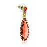 Drop Crystal Earrings, Orange Image-3