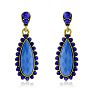 Drop Crystal Earrings, Blue Image-2