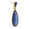 Drop Crystal Earrings, Blue Image-3