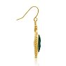 Regal 20 Carat Oval Shape Crystal Emerald Necklace With Free Matching Earrings.  Magnificent Huge, Beautiful Crystals! Image-4
