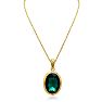 Regal 20 Carat Oval Shape Crystal Emerald Necklace With Free Matching Earrings.  Magnificent Huge, Beautiful Crystals! Image-6