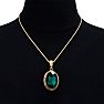 Regal 20 Carat Oval Shape Crystal Emerald Necklace With Free Matching Earrings.  Magnificent Huge, Beautiful Crystals! Image-9