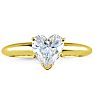 3/4 Carat Heart Shape Diamond Solitaire Ring In 14K Yellow Gold Image-1