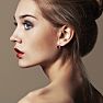 5 1/2 Carat Created Ruby Drop Earrings Image-4