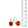 5 1/2ct Created Padparadscha Sapphire Drop Earrings
 Image-3