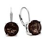 5 Carat Smoky Quartz Leverback Earrings In Sterling Silver
 Image-1