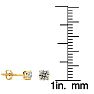 1/2ct Diamond Stud Earrings in 14k Yellow Gold with FREE Matching Diamond Pendant! Image-4