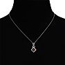 1/4 Carat Chocolate Bar Champagne and White Diamond Pave Necklace In Sterling Silver, 18 Inches Image-5