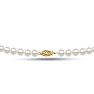 16 Inch 6mm AA Hand Knotted Pearl Necklace, 14K Yellow Gold Clasp Image-4
