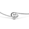 Initial "C" Bangle Bracelet With Cubic Zirconia Accent Image-2