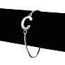 Initial "C" Bangle Bracelet With Cubic Zirconia Accent Image-3