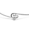 Initial "D" Bangle Bracelet With Cubic Zirconia Accent Image-2
