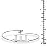 Initial "E" Bangle Bracelet With Cubic Zirconia Accent Image-4