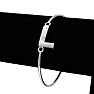 Initial "L" Bangle Bracelet With Cubic Zirconia Accent Image-3
