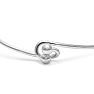Initial "P" Bangle Bracelet With Cubic Zirconia Accent Image-2