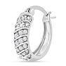 1/4 Carat 4-Row Diamond Hoop Earrings, 1/2 Inch Image-3